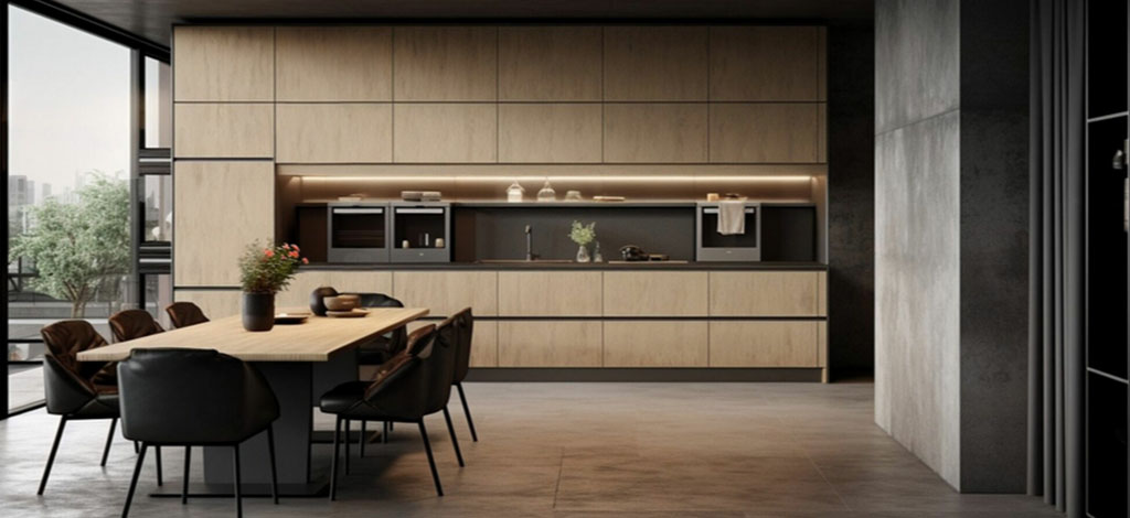 Waterproof plywood in modern kitchen and bathroom interiors by Mikasa Plywood