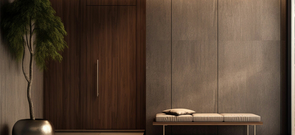 Modern wardrobe design featuring high-quality plywood by Mikasa Plywood
